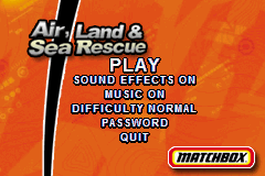 Matchbox Missions Air Land & Sea Rescue & Emergency Response screenshot 3 for GameBoy Advance